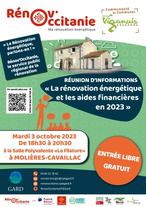 Affiche Réunion d'infos sur la rénovation énergétique et les aides financières