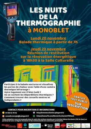 Affiche Nuit de la Thermographie à Monoblet (30)